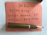 30-40 Krag Dies with (2) lots of reloaded ammo (30 Rounds and 44 Rounds) - 7 of 9