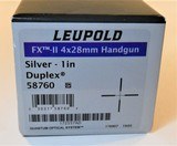 Silver Leupold FX-II 4x28 Handgun Scope - 11 of 13