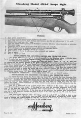 O.F. Mossberg M4c 22 Rifle Scope and Mount Like New in Original Box w/ Instruction Sheet - 15 of 15