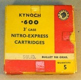 Kynoch .600 Nitro-Express Cartridges. 900 Grain Bullets. 5 Rounds. - 1 of 15