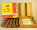 Kynoch .600 Nitro-Express Cartridges. 900 Grain Bullets. 5 Rounds. - 4 of 15