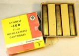 Kynoch .600 Nitro-Express Cartridges. 900 Grain Bullets. 5 Rounds. - 3 of 15