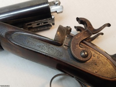 Original Westley Richards 12 guage “Crab Knuckle” Pinfire Conversion Arms stk #A229