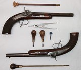 Cased Target - Germanic Half Stock Pistol Set - .38 Cal – Made By G F Stomer – Stk# P-33-77 - 6 of 25