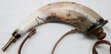 Powder Horn – Large – Tan to White – Scrimshawed Map Horn - C461 - 6 of 6
