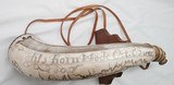 Bruce D Horne - Custom Powder Horn – Large – White to Tan –Scrimshawed Map Horn - STK# P-36-44 - 2 of 6