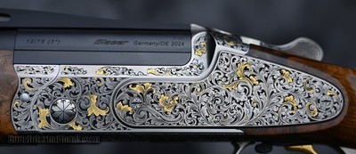 Blaser F3 Imperial Gold Scroll Side Plate Vantage 12ga 32