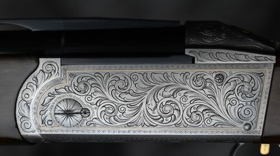 Krieghoff K80 Gold Lined Super Scroll Sporter 2 barrel set 12ga 32