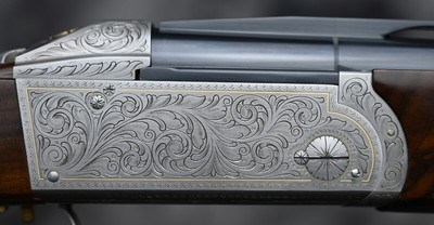 Krieghoff K80 Gold Lined Super Scroll Sporter 2 barrel set 12ga 32