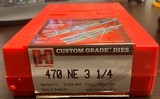 Hornady .470 Nitro Express 3 1/4 Full Length 2 die set Custom Grade Dies - 1 of 2