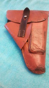 Original early WWII Navy Holster ERSATZ (paper) - 1 of 4