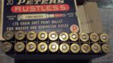 VINTAGE PETERS(2)BOXESof 7 MM MAUSER RUSTLESS CENTER FIRE AMMO ** EXCELLENT CONDITION BOX & AMMO!! ** BLUE/WHITE/RED - 12 of 14