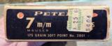 VINTAGE PETERS(2)BOXESof 7 MM MAUSER RUSTLESS CENTER FIRE AMMO ** EXCELLENT CONDITION BOX & AMMO!! ** BLUE/WHITE/RED - 9 of 14
