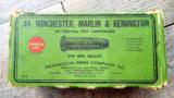*VINTAGE* FULL BOX of REMINGTON / UMC .44 WINCHESTER, MARLIN, REMINGTON*BLACK POWDER*RIFLE CARTRIDGES 2OOGR. BULLET EXCELLENT! - 1 of 9