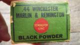 *VINTAGE* FULL BOX of REMINGTON / UMC .44 WINCHESTER, MARLIN, REMINGTON*BLACK POWDER*RIFLE CARTRIDGES 2OOGR. BULLET EXCELLENT! - 7 of 9