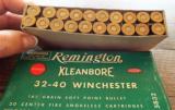 FULL BOX (20) REMINGTON KLEANBORE 32-40 WIN. CALIBER 165 GRAIN SOFT POINT SMOKELESS CARTRIDGES ~ EXCELLENT ! ! ~ - 2 of 12