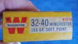 *RARE* WINCHESTER PRE-CHILD WARNING 32-40 WIN.
NEARLY FULL BOX TIGHT & SOLID
MFG. 1959-61 ONLY!! (W3240) - 6 of 12