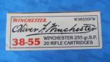OLIVER WINCHESTER COMMEMORATIVE BOX OF 38-55(W38550FW)255 GRAIN S.P.AMMOLIMITED EDITION / NICKEL PLATEDPRISTINE!!!! - 8 of 10