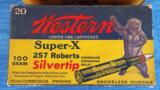 2 VINTAGE BOXES of WESTERN SUPER-X 257 ROBERTS SILVERTIP AMMO "GRIZZLY BEAR BOX" 100 GR.EXPANDING BULLET
SMOKELESS POWDER - 3 of 11