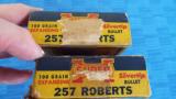 2 VINTAGE BOXES of WESTERN SUPER-X 257 ROBERTS SILVERTIP AMMO "GRIZZLY BEAR BOX" 100 GR.EXPANDING BULLET
SMOKELESS POWDER - 6 of 11