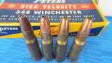 VINTAGE FULL BOX PETERS HIGH VELOCITY 348 WINCHESTER CENTERFIRE
AMMO 200 GR. HOLLOW POINT BULLET EXCELLENT COND!
- 9 of 9