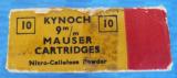 VINTAGE KYNOCH 9mm MAUSERCARTRIDGES. TWO (2) FULL EXCELLENT BOXES !! 245 GRAIN SOFT NOSE BULLETS - 8 of 9