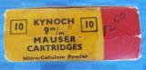 VINTAGE KYNOCH 9mm MAUSERCARTRIDGES. TWO (2) FULL EXCELLENT BOXES !! 245 GRAIN SOFT NOSE BULLETS - 3 of 9