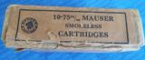 VINTAGE FULL BOX of KYNOCH 10.75x 68 mm MAUSERSMOKELESS CARTRIDGESAMMO SUPER CLEAN!! - 3 of 11