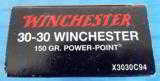 WINCHESTER BOX OF 30-30 CARTRIDGES~ CENTENNIAL SPECIAL LIMITED
EDITION 1894-1994 (100TH ANNIVERSARY OF WINCHESTER MODEL 1994 RIFLE) - 4 of 8