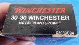 WINCHESTER BOX OF 30-30 CARTRIDGES~ CENTENNIAL SPECIAL LIMITED
EDITION 1894-1994 (100TH ANNIVERSARY OF WINCHESTER MODEL 1994 RIFLE) - 6 of 8