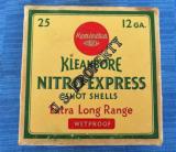 REMINGTON / DUPONT *U.S. PROPERTY* MARKED KLEANBORE NITRO EXPRESSPRE-WWII 12 GA. 00BUCKFULL BOX ~ SUPER CLEAN!! - 1 of 11