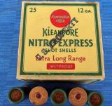 REMINGTON / DUPONT *U.S. PROPERTY* MARKED KLEANBORE NITRO EXPRESSPRE-WWII 12 GA. 00BUCKFULL BOX ~ SUPER CLEAN!! - 3 of 11