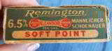 VINTAGE REMINGTON / UMC 6.5mm MANNLICHER-SCHOENAUER
AMMO ~DOG BONE BOX~150 GR SOFT POINT
(19 CARTRIDGES) - 4 of 8