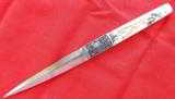 VINTAGE ~ BEN SHOSTLE CUSTOM ENGRAVED / SCRIMSHAWED VINTAGE IVORY "NUDE" FIXED CUSTOM DAGGER
KNIFE - 1 of 11