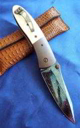 MARFIONE CUSTOM (MICROTECH) LIGHTFOOT LCC DOUBLE - ACTION VINTAGE IVORY & DAMASCUS
(Limited edition of 5 pieces) - 1 of 11