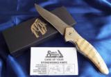 KERSHAW KNIVES / SANTA FE STONEWORKSMAMMOTH TUSKHANDLE KERSHAWDAMASCUS SHALLOT(SPRING ASSIST) (1840 DAM) NEW IN BOX!! - 1 of 7