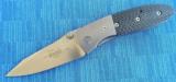 MICROTECH ~ LIGHTFOOT LCC **DOUBLE ACTION** LINER LOCK KNIFE - STRAIGHT
STONE WASHED BLADE 11/2002
CARBON FIBER / TITANIUM 20 C-V - 3 of 8