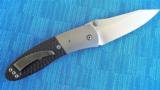 MICROTECH ~ LIGHTFOOT LCC **DOUBLE ACTION** LINER LOCK KNIFE - STRAIGHT
STONE WASHED BLADE 11/2002
CARBON FIBER / TITANIUM 20 C-V - 2 of 8