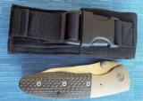 MICROTECH ~ LIGHTFOOT LCC **DOUBLE ACTION** LINER LOCK KNIFE - STRAIGHT
STONE WASHED BLADE 11/2002
CARBON FIBER / TITANIUM 20 C-V - 4 of 8