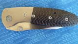 MICROTECH ~ LIGHTFOOT LCC **DOUBLE ACTION** LINER LOCK KNIFE - STRAIGHT
STONE WASHED BLADE 11/2002
CARBON FIBER / TITANIUM 20 C-V - 7 of 8