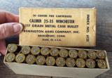 REMINGTON "WHITE BOX" 25-35 WINCHESTER 117 GR. METAL CASE BULLET (No.6125) *VINTAGE* EXCELLENT COND. - 2 of 6