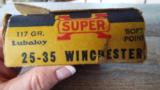 VINTAGE FULL BOX of WESTERN SUPER-X 25-35 WINCHESTER 117 GR. LUBALOY SOFT POINT BULLET - 7 of 9