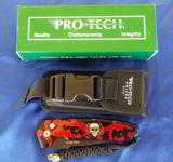PROTECH
LES GEORGE ROCKEYE ~ STERLING SKULL~ BLACK/RED SPLASH ANODIZING ~ ONE OF A KIND!! AUTO KNIFE (NIB) - 3 of 8