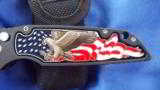  PROTECH CUSTOM AUTO KNIFE
TR-3 ~
BRUCE SHAW 3-D ENAMEL EAGLE
/ DAMASCUS BLADE *LIMITED EDITION #2 of ONLY 30 - 4 of 8