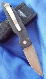  PROTECH CUSTOM AUTO KNIFE
TR-3 ~
BRUCE SHAW 3-D ENAMEL EAGLE
/ DAMASCUS BLADE *LIMITED EDITION #2 of ONLY 30 - 2 of 8