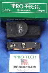 PROTECH TACTICAL RESPONSE ~ TR-1.61 BLACK TANTO with SHAW STERLING SILVER SKULL #1 LIMITED EDITION #142/500 AUTO KNIFE * NIB** - 3 of 7