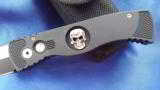 PROTECH TACTICAL RESPONSE ~ TR-1.61 BLACK TANTO with SHAW STERLING SILVER SKULL #1 LIMITED EDITION #142/500 AUTO KNIFE * NIB** - 5 of 7