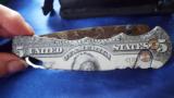 CUSTOM PROTECH LIMITED EDITION (#3 of 30) TR-4 ~~LASER ENGRAVED~~ MANUAL ACTION $5 INDIAN CHIEF 1899 SILVER CERTIFICATE US BILL - 10 of 13