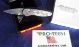 PROTECH SPRINT AUTO CUSTOM #4 ~ ABALONE ~ NICHOLS HIGH-CARBON DAMASCUS ~ 416 STEEL ~ NEW IN THE BOX!! - 8 of 8
