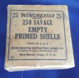 WINCHESTER FULL BOX OF 250 SAVAGE EMPTY PRIMED SHELLS- 2 of 8